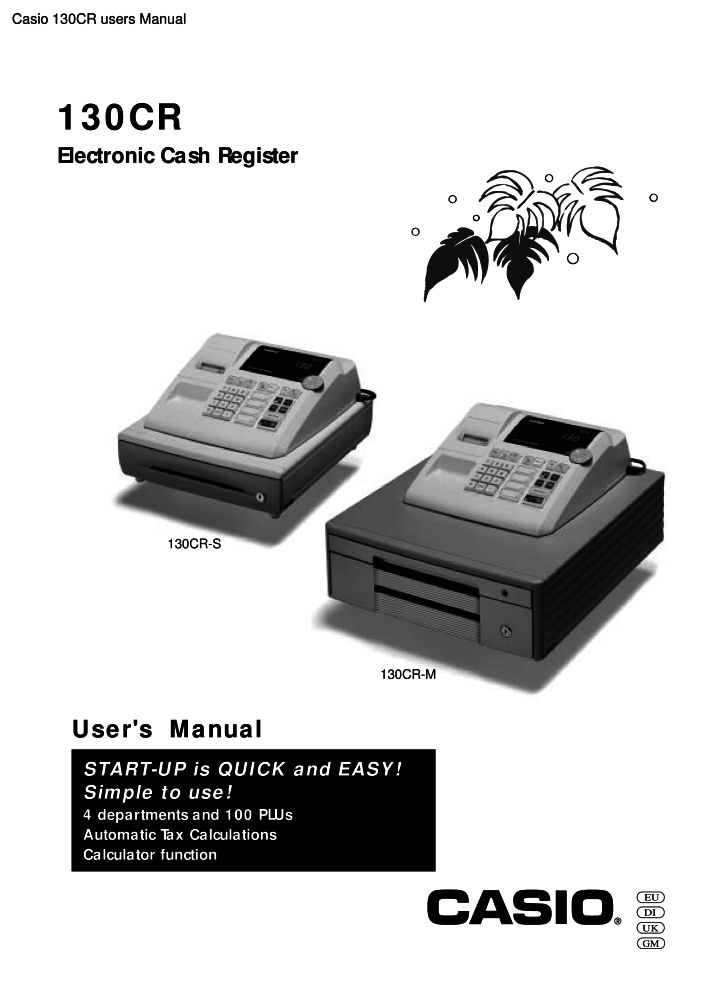 Casio 130CR users manual PDF - The Checkout Tech - Store