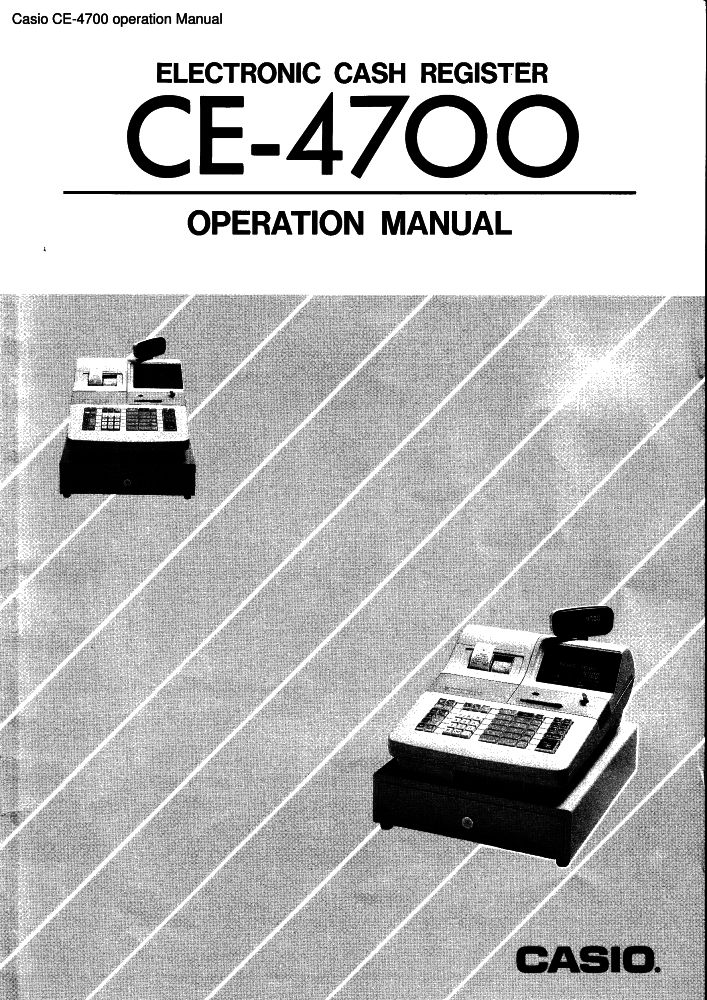 Picasso insondable Guijarro Casio CE-4700 operation manual PDF - The Checkout Tech - Store