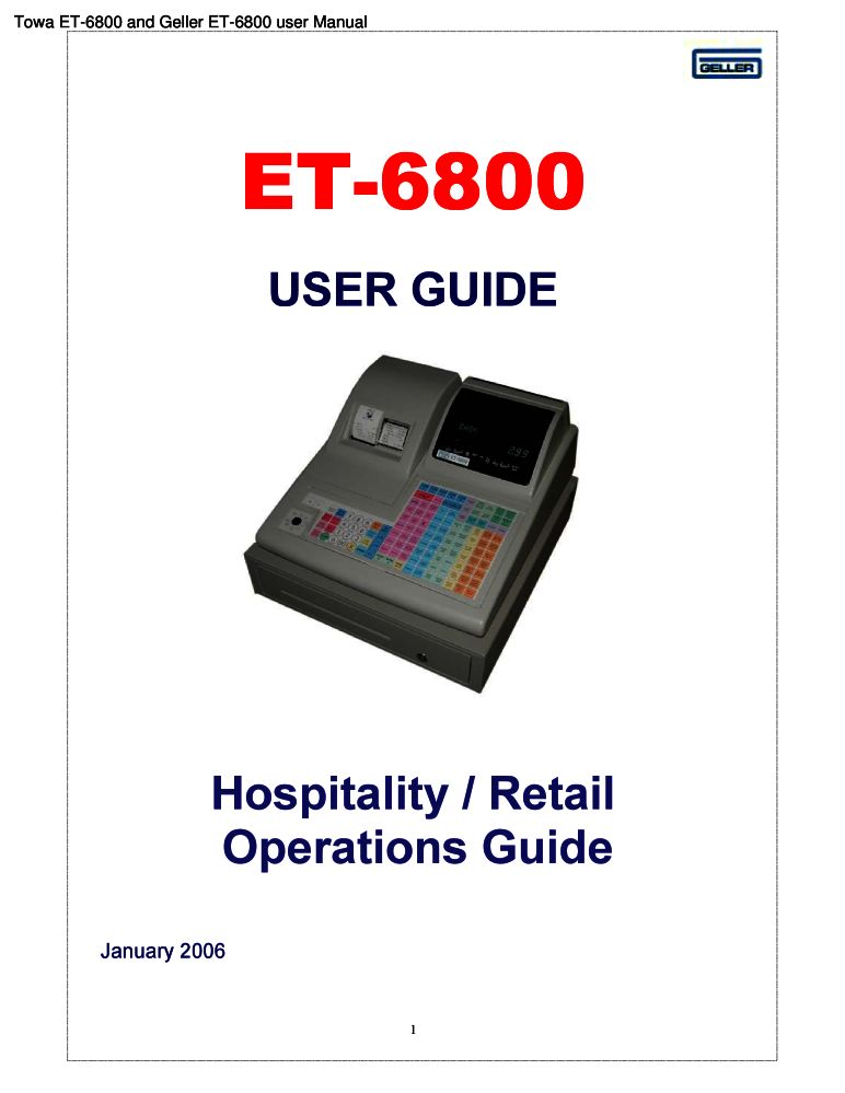 Sharp xe-a102 cash register user manual