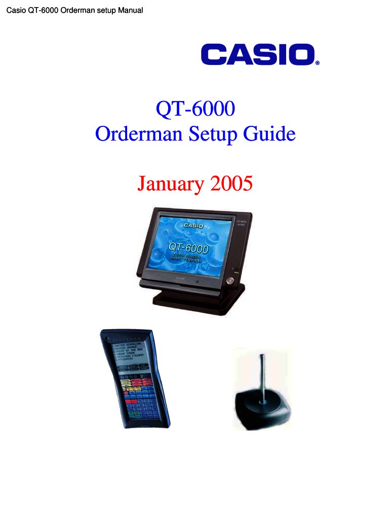 Casio QT-6000 setup manual PDF - Tech - Store