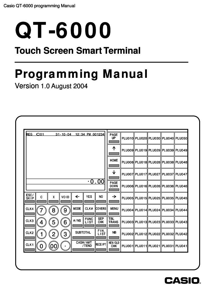 Casio QT-6000 programming manual PDF - The Checkout Tech - Store