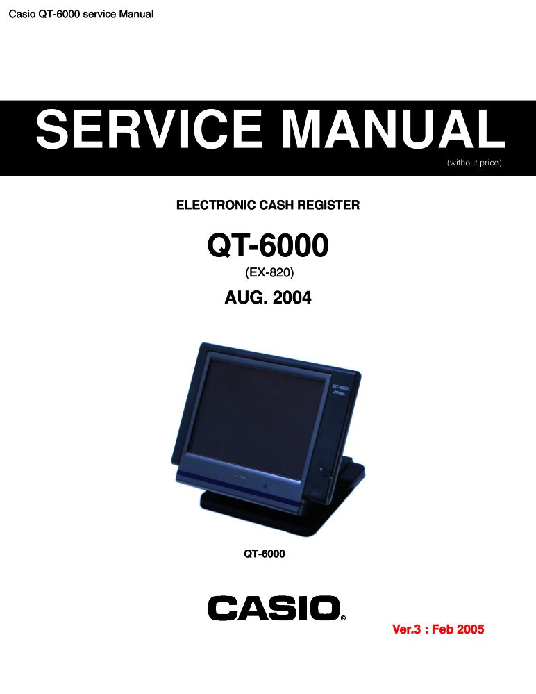 Casio service manual - The Checkout Tech Store