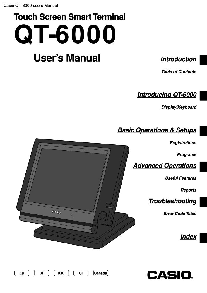 Casio QT-6000 manual PDF - The Checkout Store