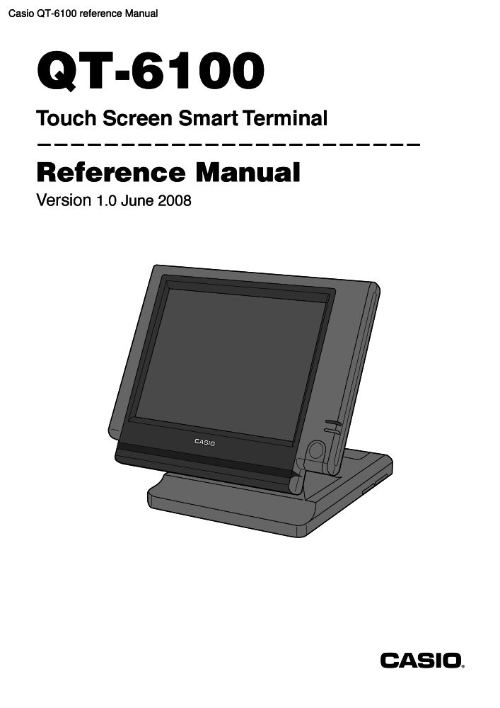 Casio QT-6100 reference manual PDF - The Checkout Tech Store