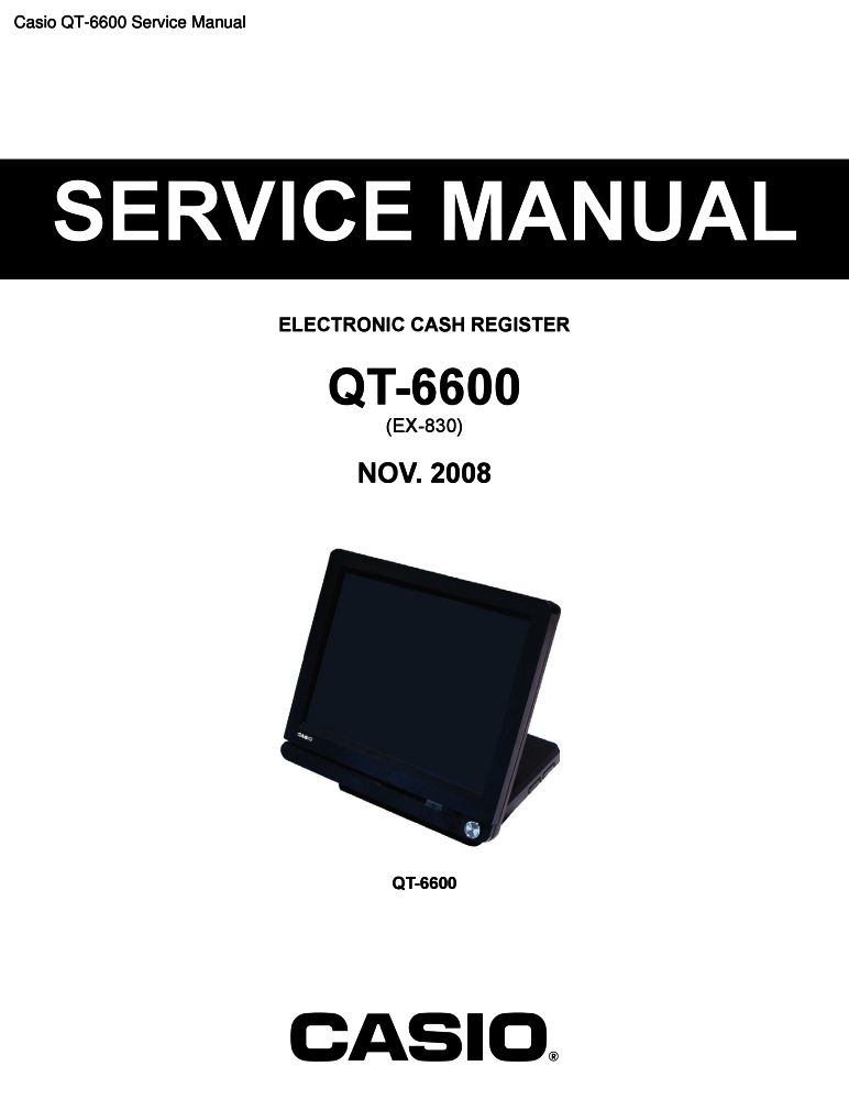 th en milliard Også Casio QT-6600 Service manual PDF - The Checkout Tech - Store