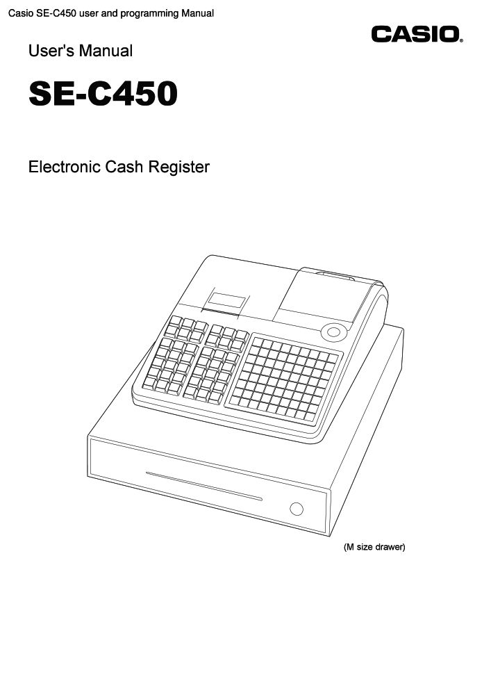 Casio SE-C450 user and programming manual PDF - The Checkout Tech - Store